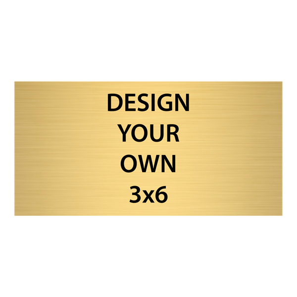 Horizontal Engraved Heavy Brass Signs 3" x 6" Horizontal Engraved Heavy Brass Signs 3" x 6"