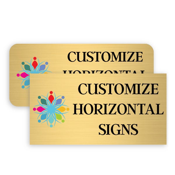 Horizontal Full Color Brass Signs Horizontal Full Color Brass Signs
