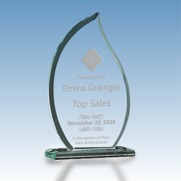 Sales Goal Flame Glass Award Sales Goal Flame Glass Award