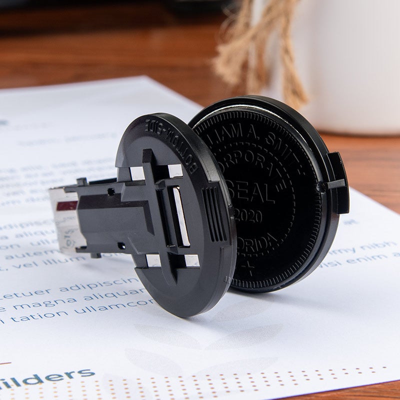 The removable insert on the Corporate Seal Embosser is made of high quality materials and is built to withstand regular use.