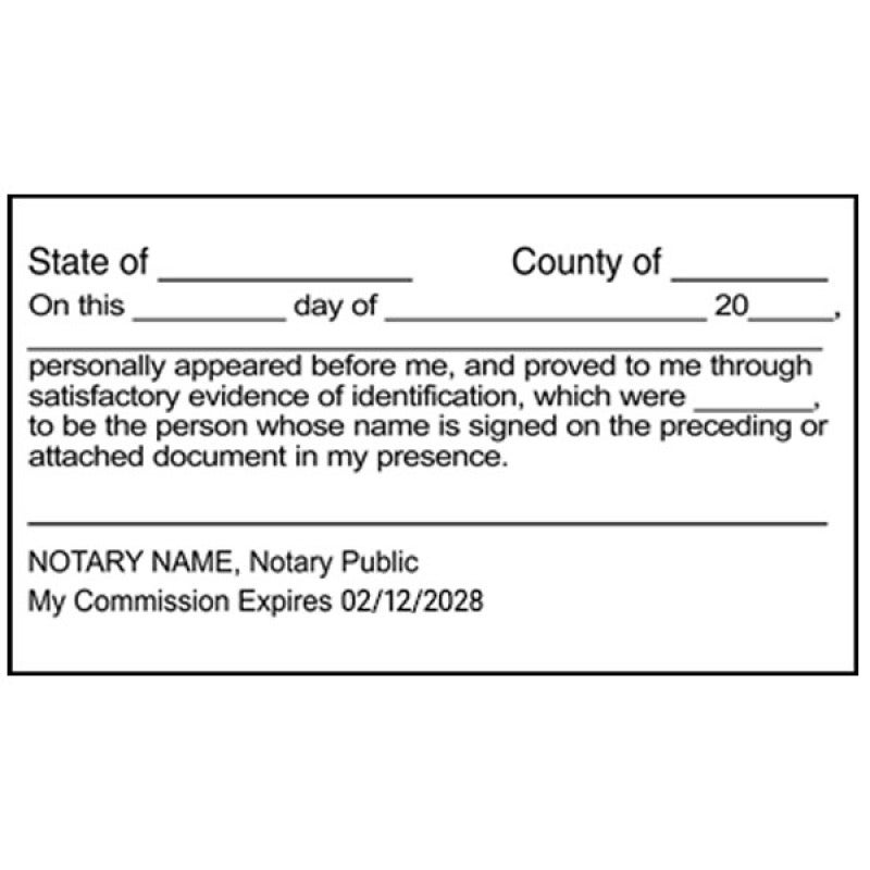 Impression of the Signature Witness Notary Stamp