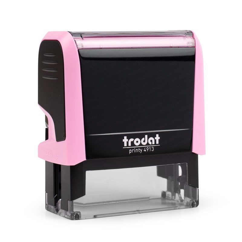 Oregon Notary Pink Stamp at an agnle