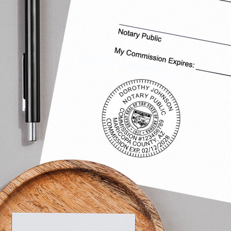 Arizona Notary Round Seal Embosser Lifestyle Image