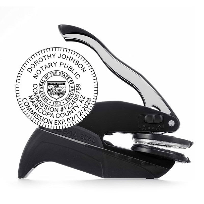 Arizona Notary Round Seal Embosser Imprint