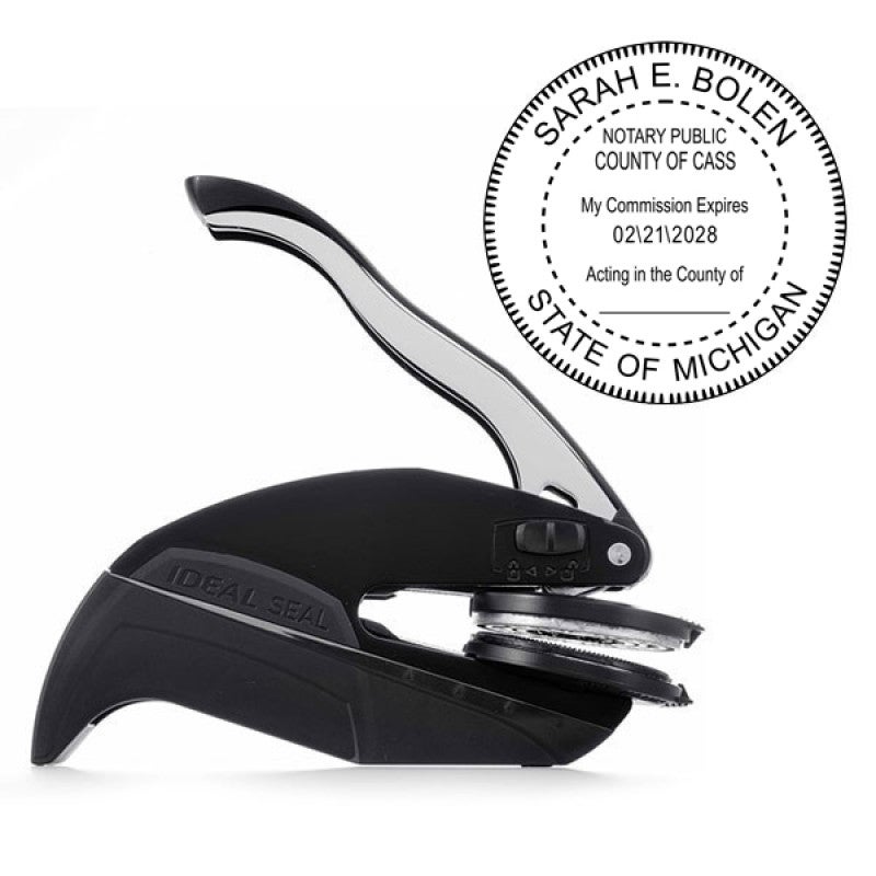 Michigan Notary Round Seal Embosser