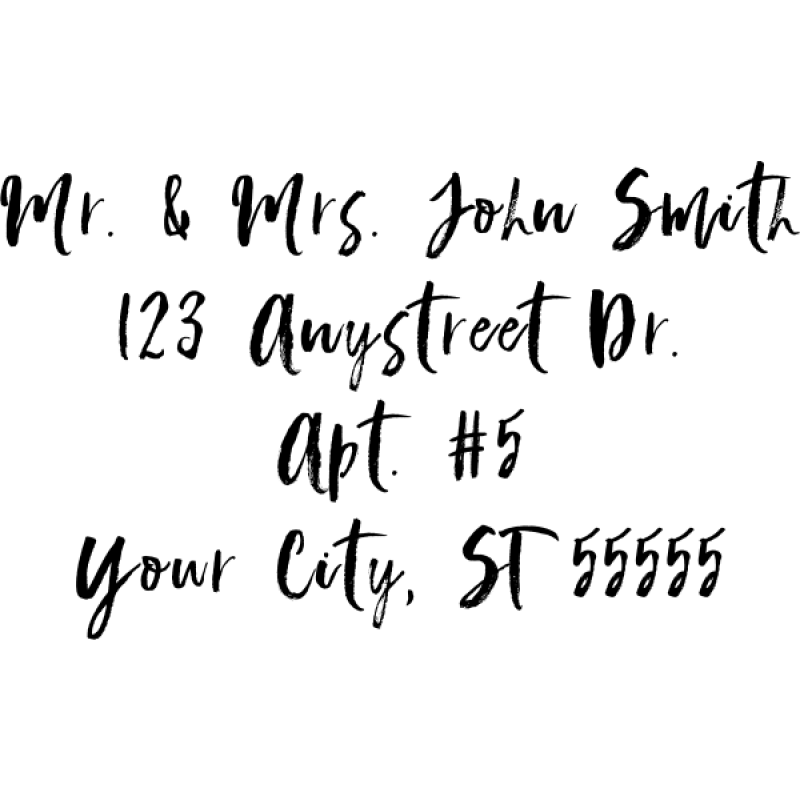 Script Custom 4 Line Stamp