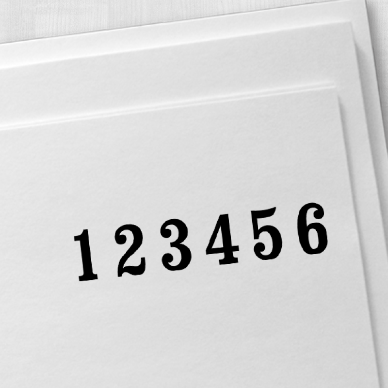 Trodat 5756/M Numbering Machine Imprint Example on Paper