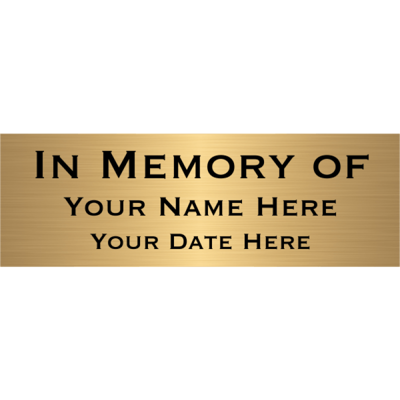 In Memory Brass Sign