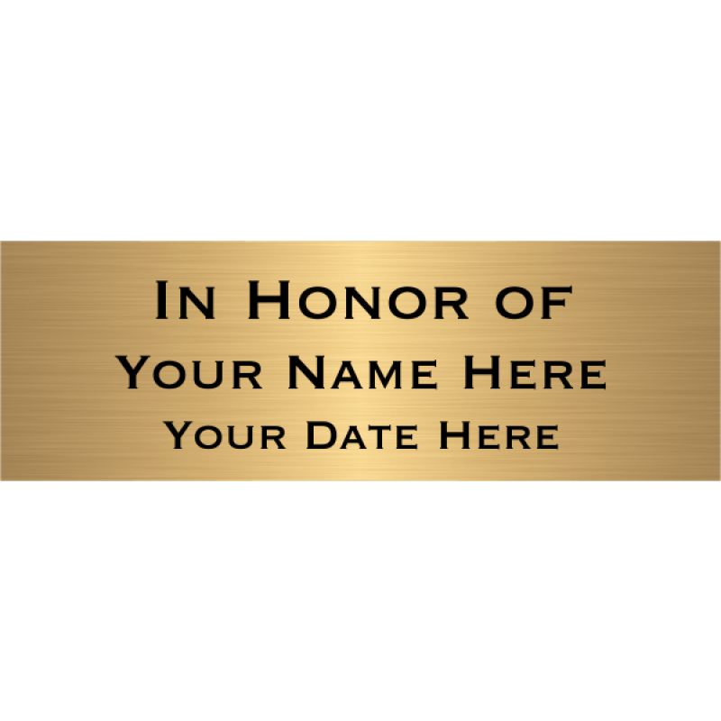 In Honor Brass Sign