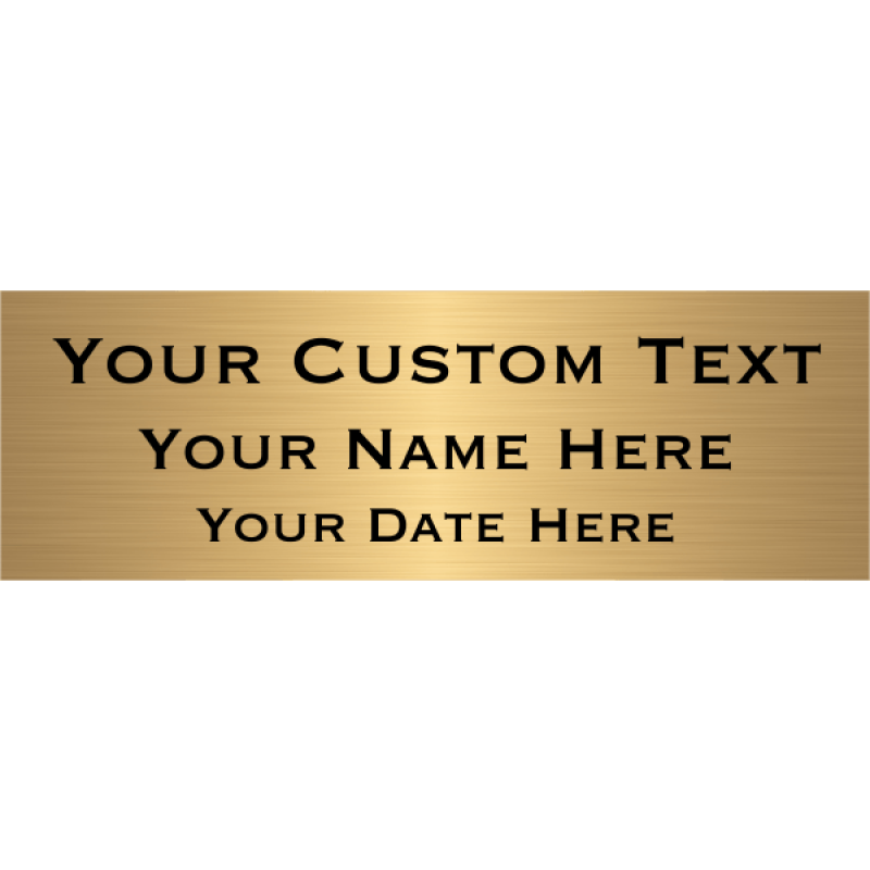 Custom Three Line Brass Sign