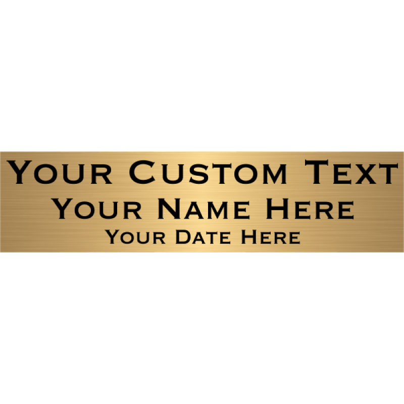 Three Line Custom Brass Sign