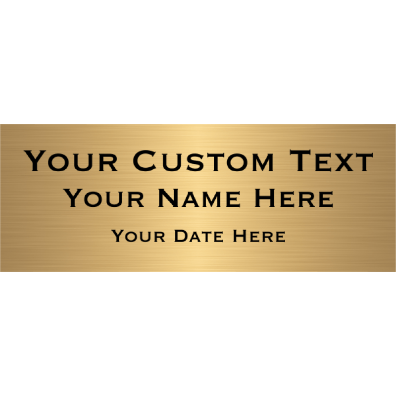 Three Line Brass Plaque