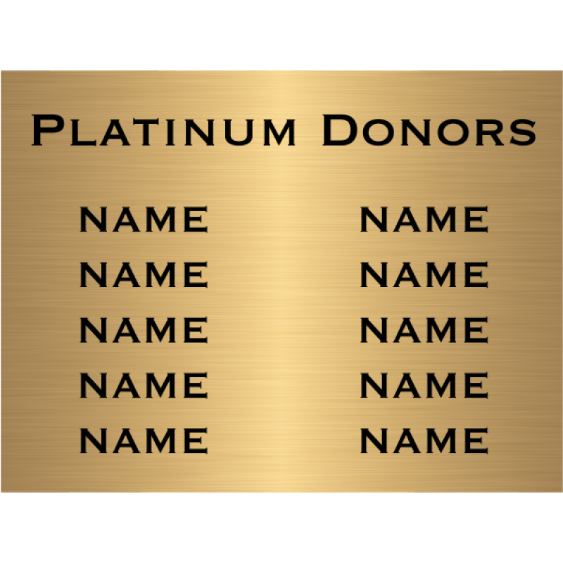 8 Name Brass Plaque