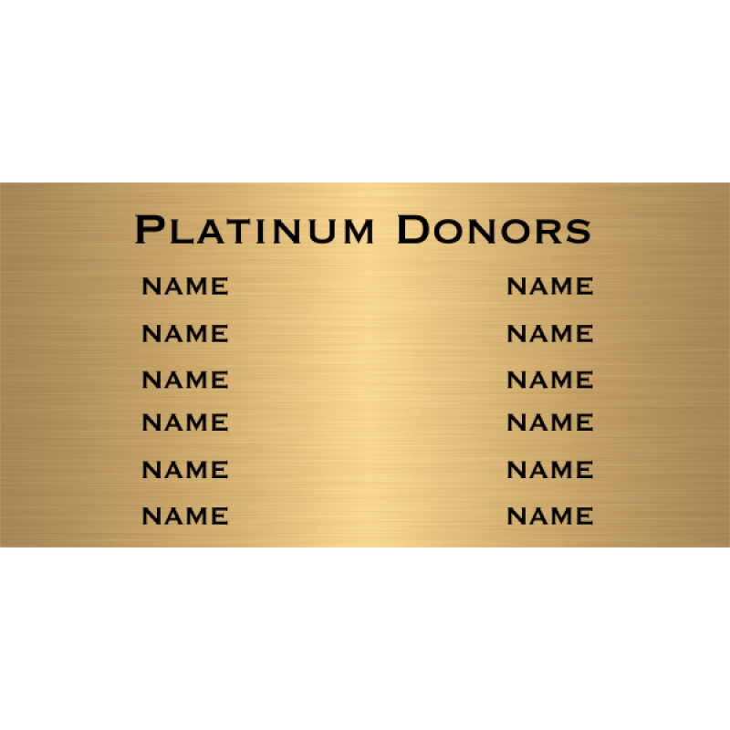 12 Name Brass Plaque