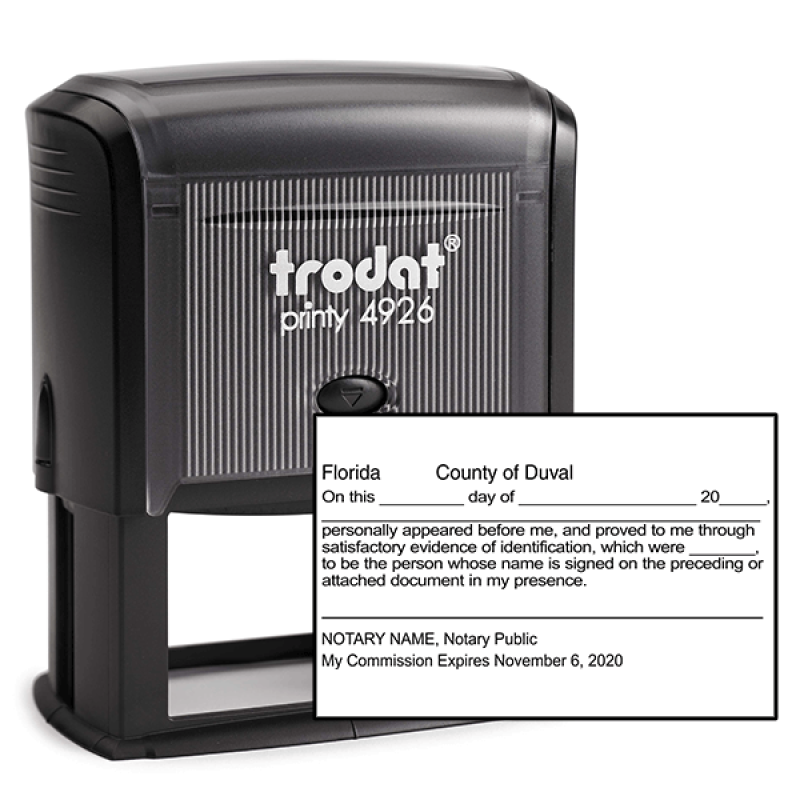Florida Signature Witness Notary Stamp