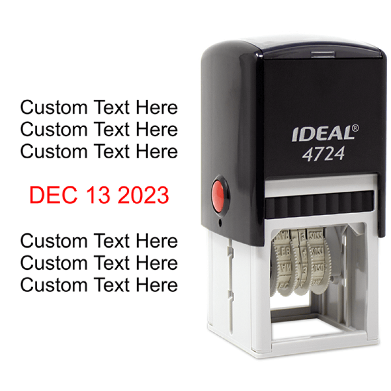 Trodat Dater 4724 with Custom Text Stamp Body and Design