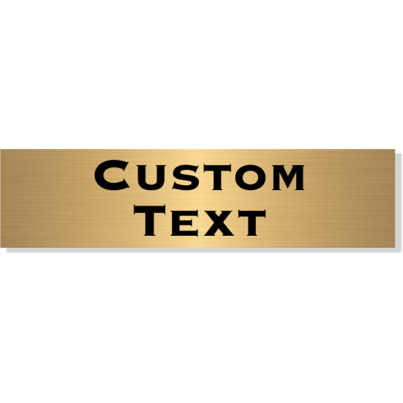 Double Line Custom Text Brass Plate | 3" x 12"