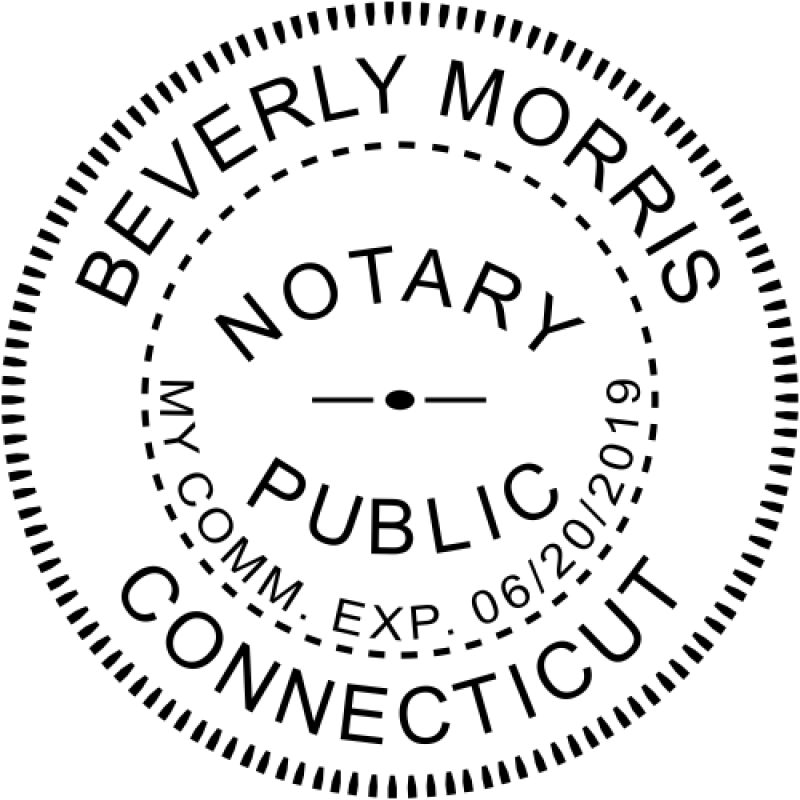 Connecticut Notary Round Design Imprint