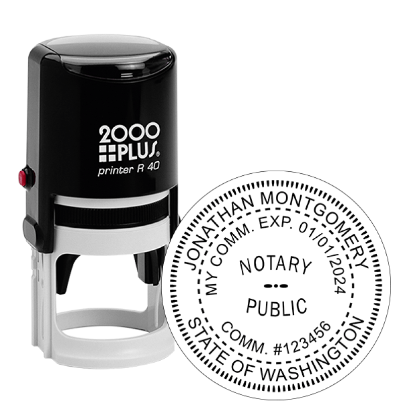 Washington State Notary Round Stamp