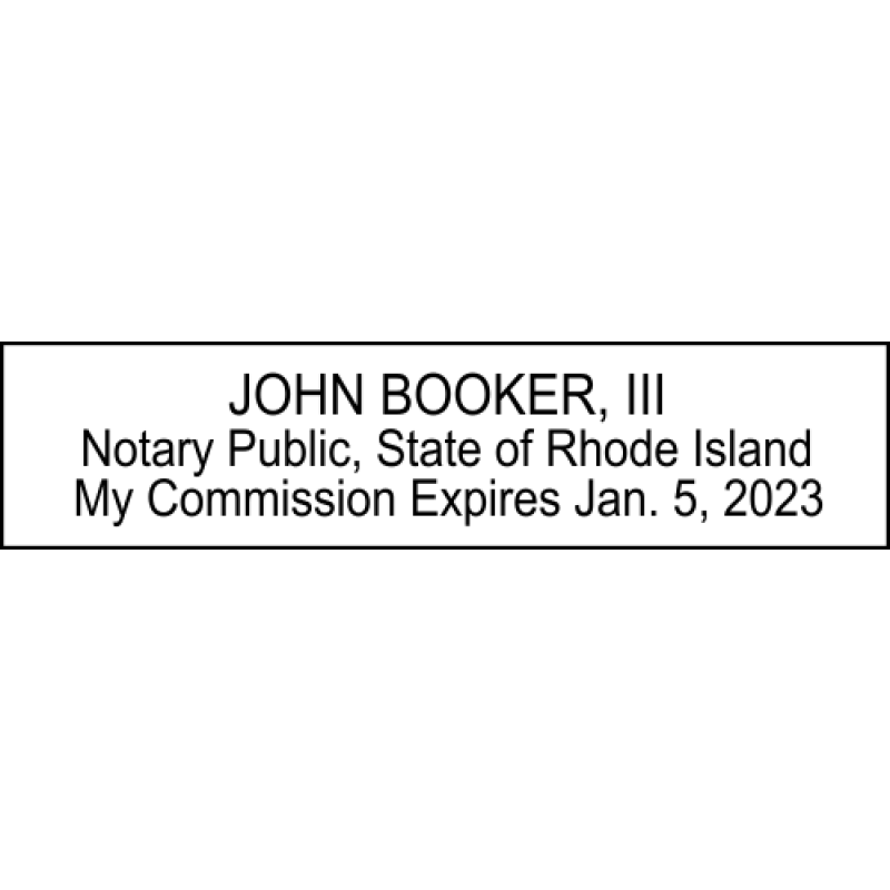 Rhode Island Notary Rectangle