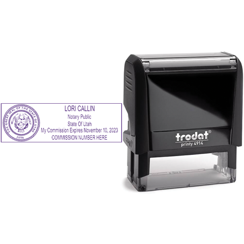 Utah Notary Rectangle Body and Design