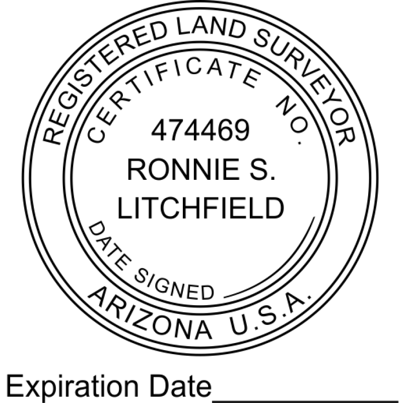 State of Arizona Land Surveyor with Expiration
