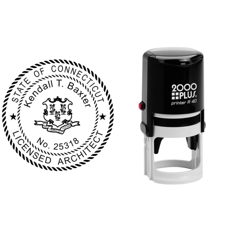 State of Connecticut Architect Seal Body and Imprint