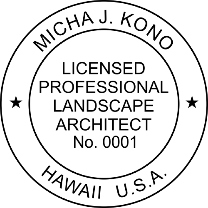 State of Hawaii Landscape Architect