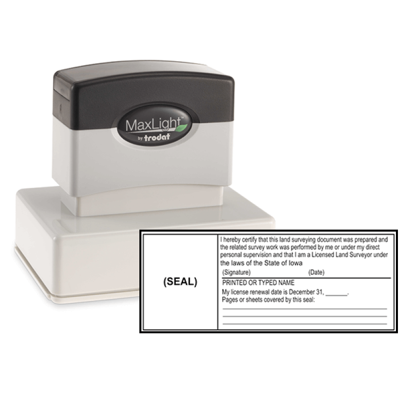 State of Iowa Land Surveyor Document Stamp