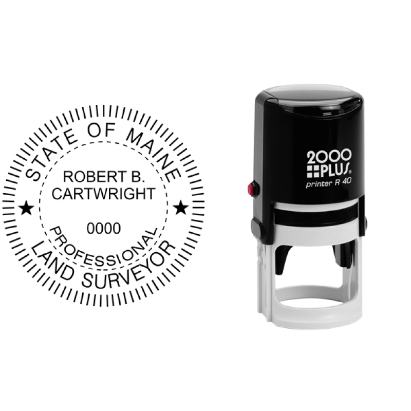 State of Maine Land Surveyor Seal Body and Imprint