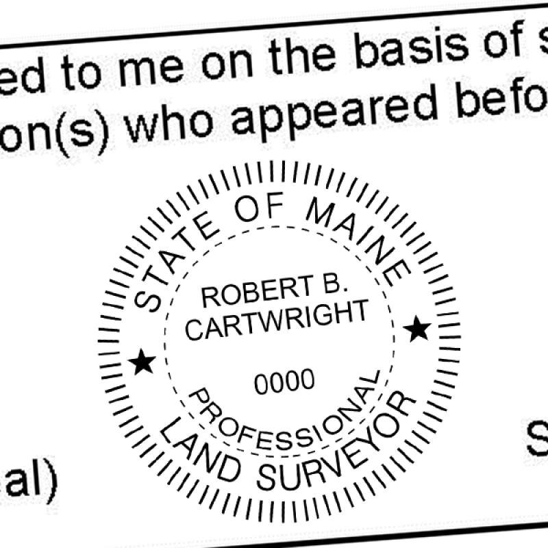 State of Maine Land Surveyor Seal Imprint