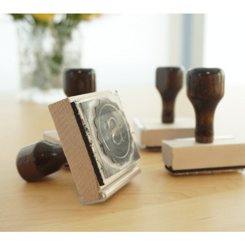 4 Inch Logo Stamp With Black Ink