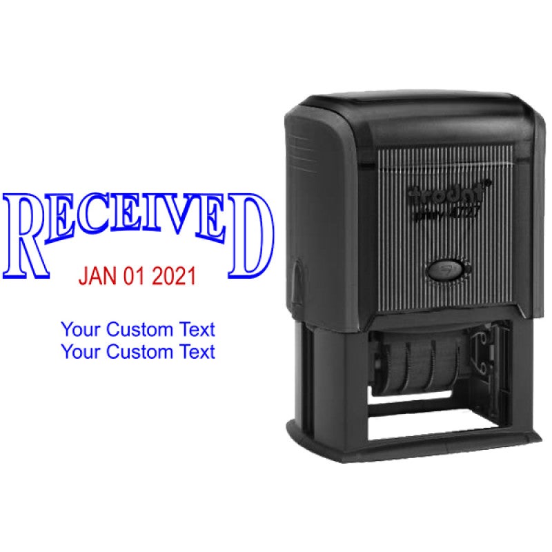 Received Custom Date Stamp with Trodat 4727