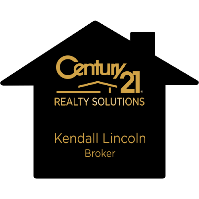House Shaped Name Tag Black & Gold