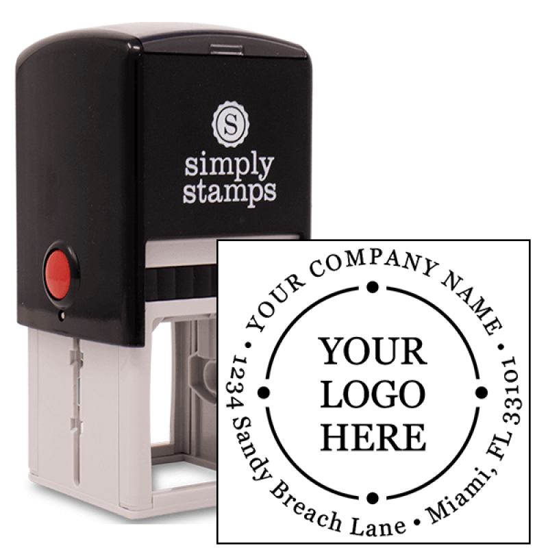 Orbital Round Logo Stamp