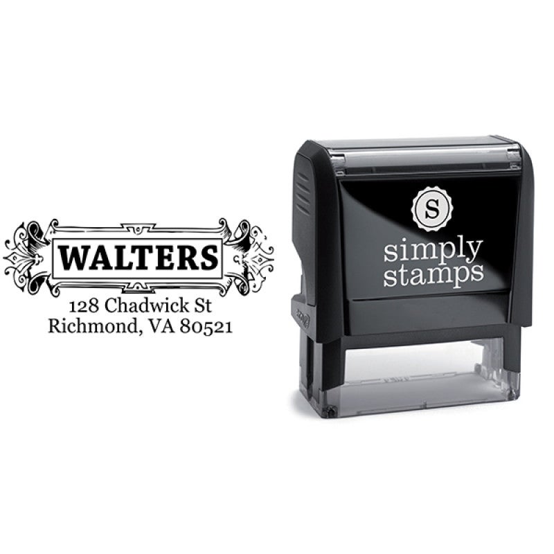 Victorian Name Plate Plaque Return Address Stamp Body and Design