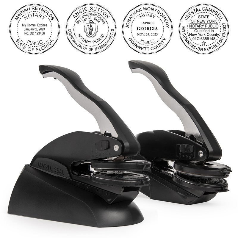 M1P desk and pocket embosser with imprints