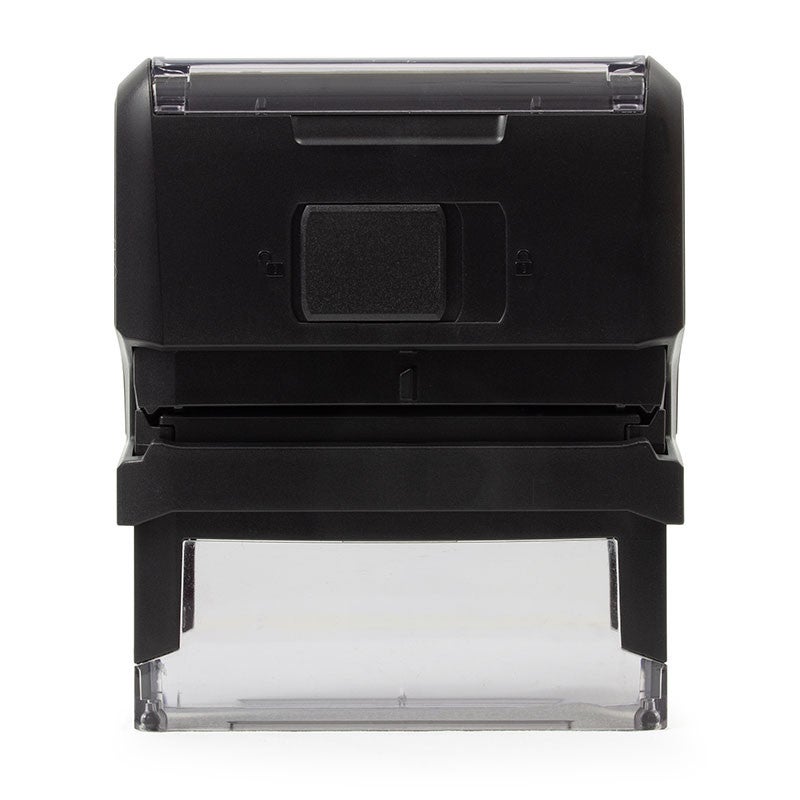 Rear view of  Large Signature Stamp on the Trodat Printy 4914 Stamp Body