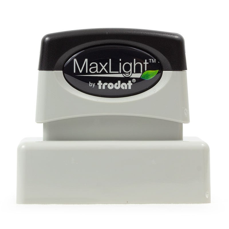 Front View of Pre-Inked Signature Stamp Using the MaxLight MAX-115S by Trodat