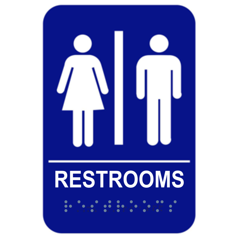ADA Braille Unisex Restroom Sign