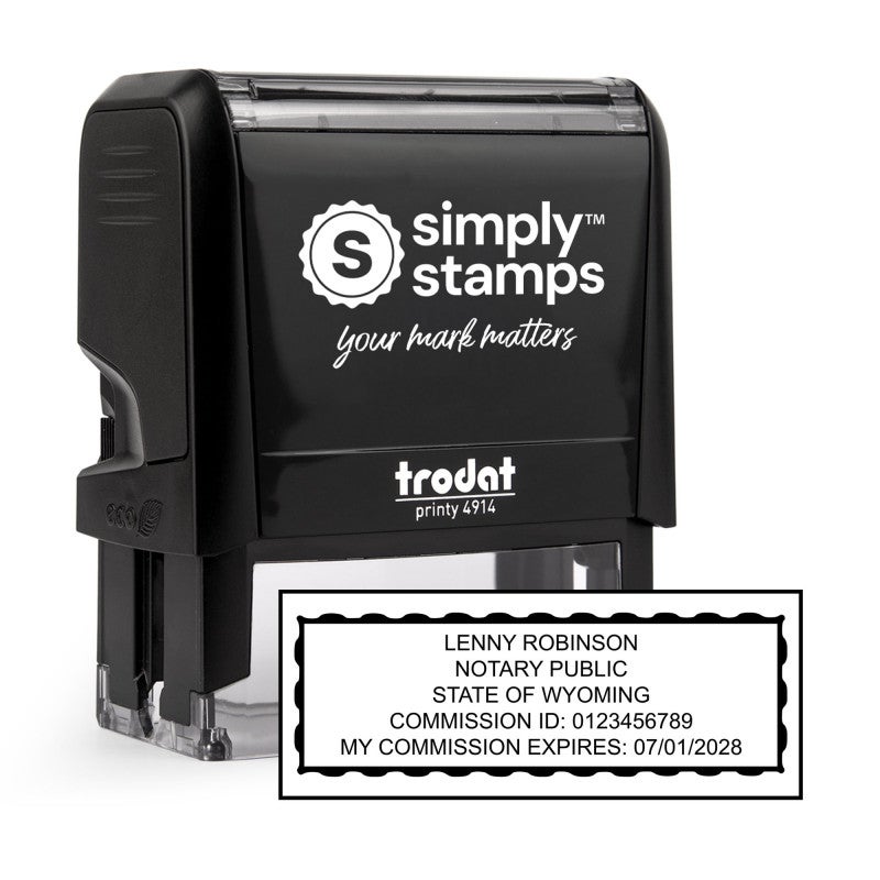 Wyoming Notary Rectangle Body and Design