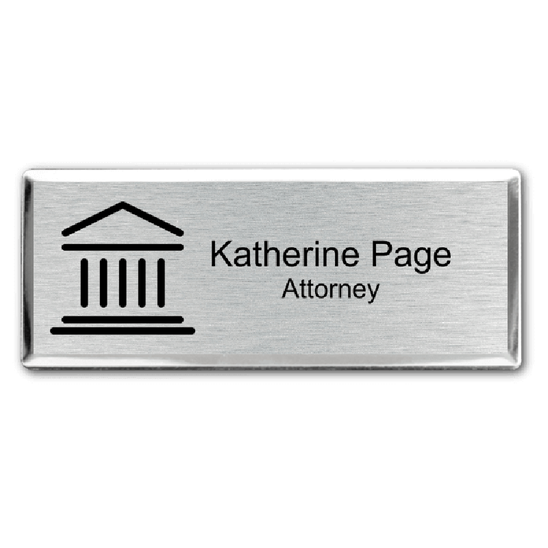 Courthouse Law Office Premier Name Tag