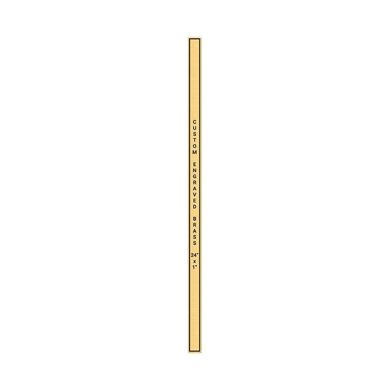 Vertical Engraved Heavy Brass Signs 24" x 1"