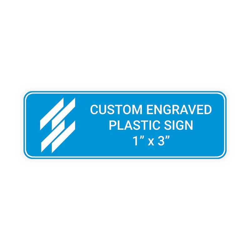 Plastic Engraved 1" x 3" Horizontal Sign