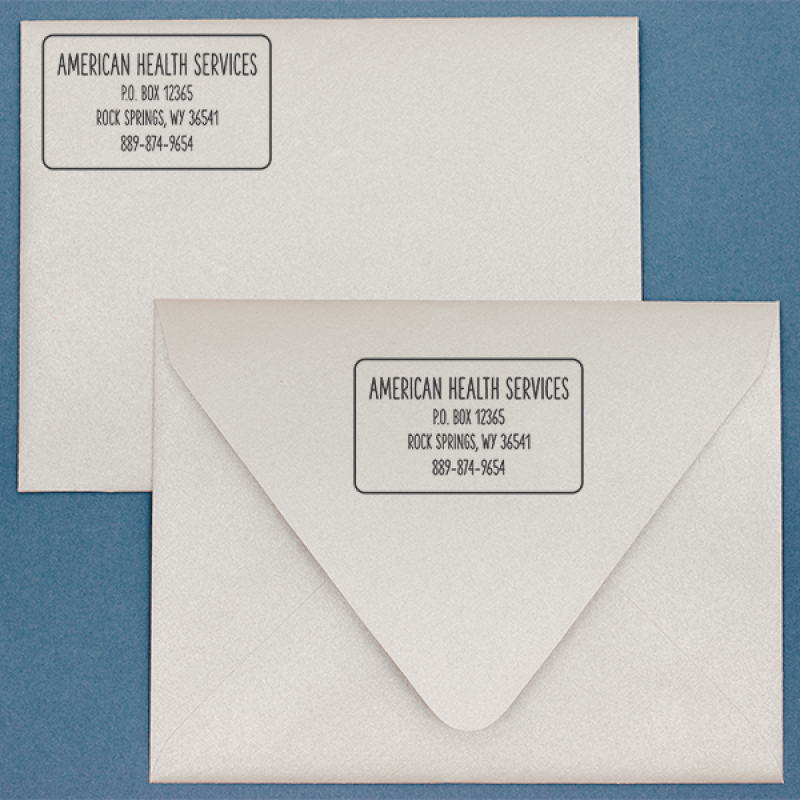 Condensed Rounded Address Stamp Lifestyle