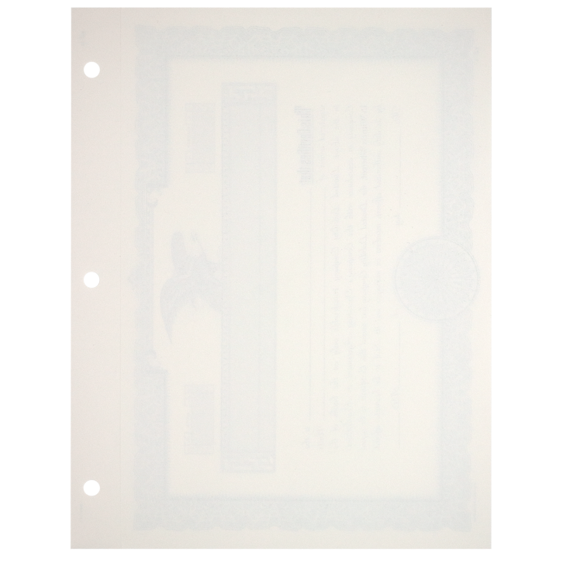 Duke 16 LLC Blank Membership Certificates | Quantity of 20 or More