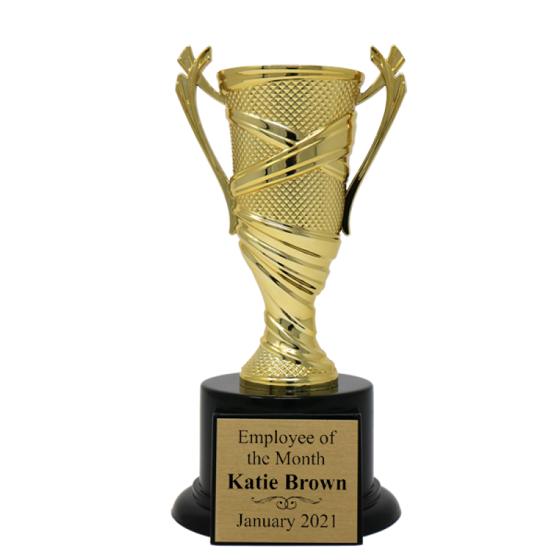 Employee of the Month Textured Cup Award Trophy