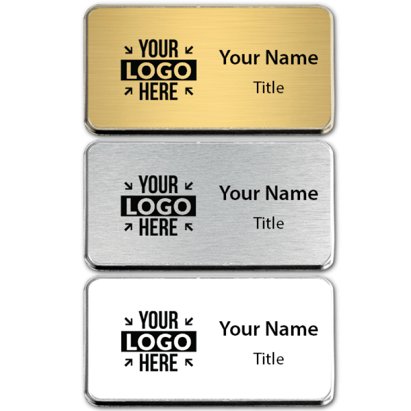 Medium Engraved Executive Badges with Rounded Corners