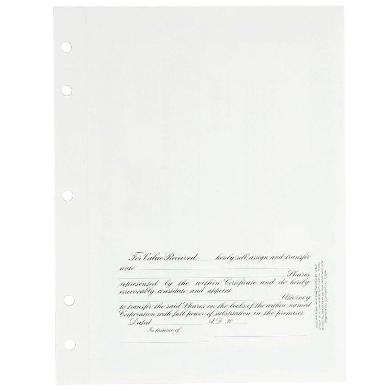 GOES KG3 Blank Corporate Stock Certificates | Quantity of 20 or more