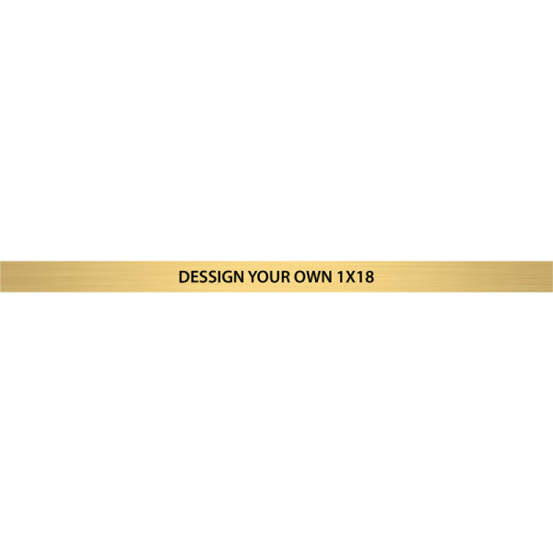 Horizontal Engraved Heavy Brass Signs 1" x 18"